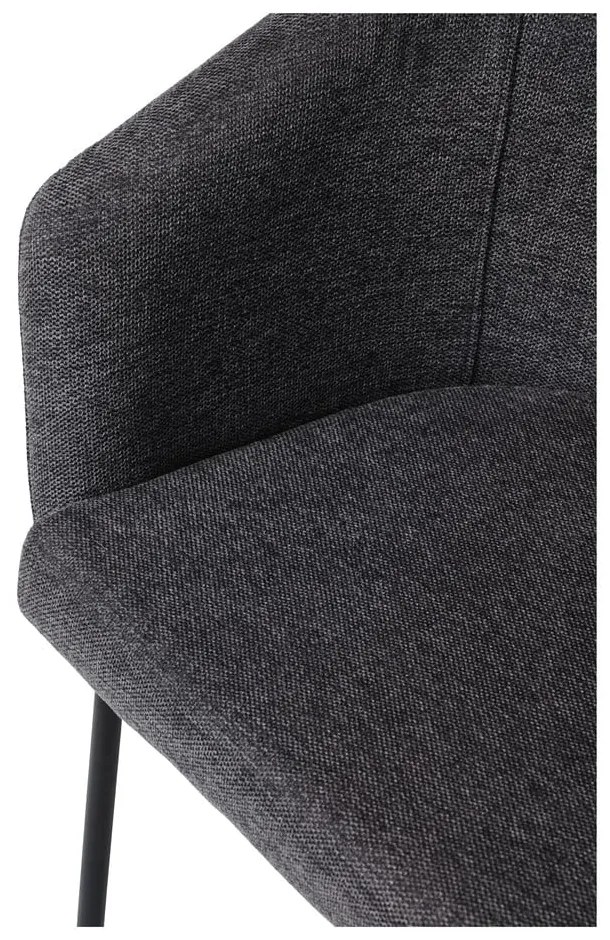 Sötétszürke kárpitozott karfás étkezőfotel Easton – Unique Furniture