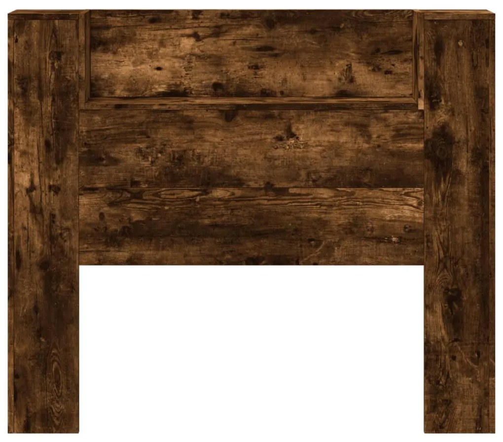 füstös tölgy színű áthidalószekrény LED-ekkel 120x16,5x103,5 cm