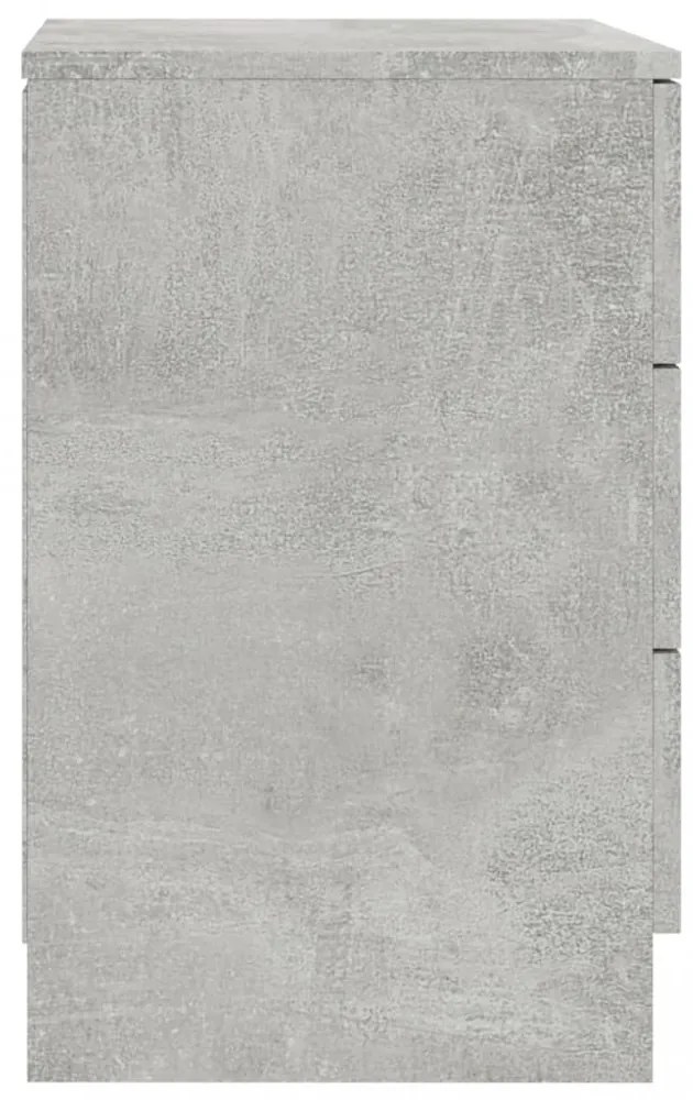 2 db betonszürke szerelt fa éjjeliszekrény 38 x 35 x 56 cm