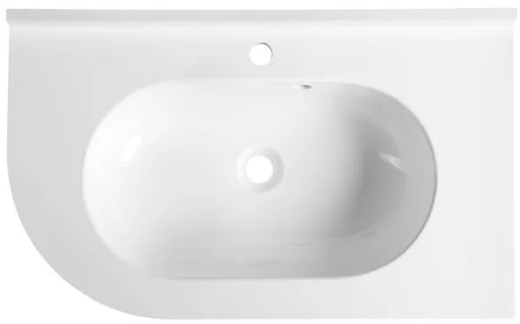 Sapho - PULSE sarok aláépíthető mosdó 75x43 cm márvány/fehér