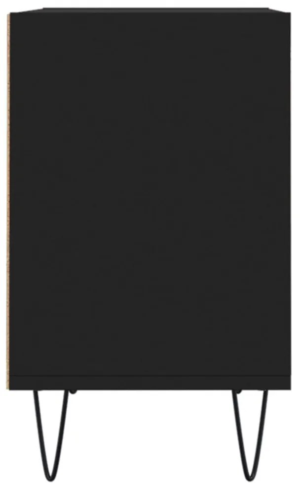 fekete szerelt fa TV-szekrény 69,5x30x50 cm