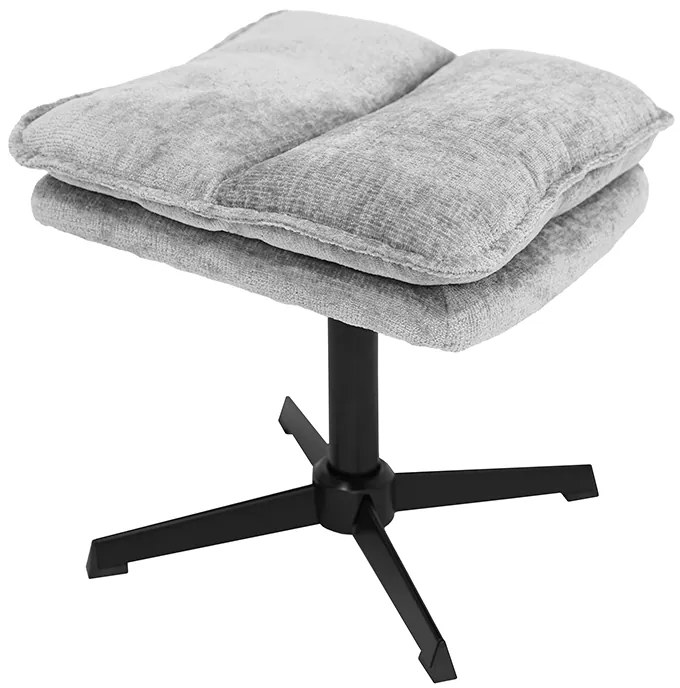 Relaxační forgó fotele KATANIA lábtartóval, világosszürke