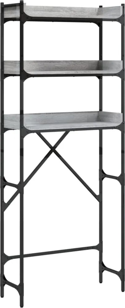 vidaXL szürke sonoma színű szerelt fa mosógéppolc 67 x 25 x 163 cm