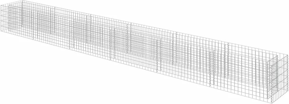 vidaXL horganyzott acél gabion magaságyás 540 x 50 x 50 cm