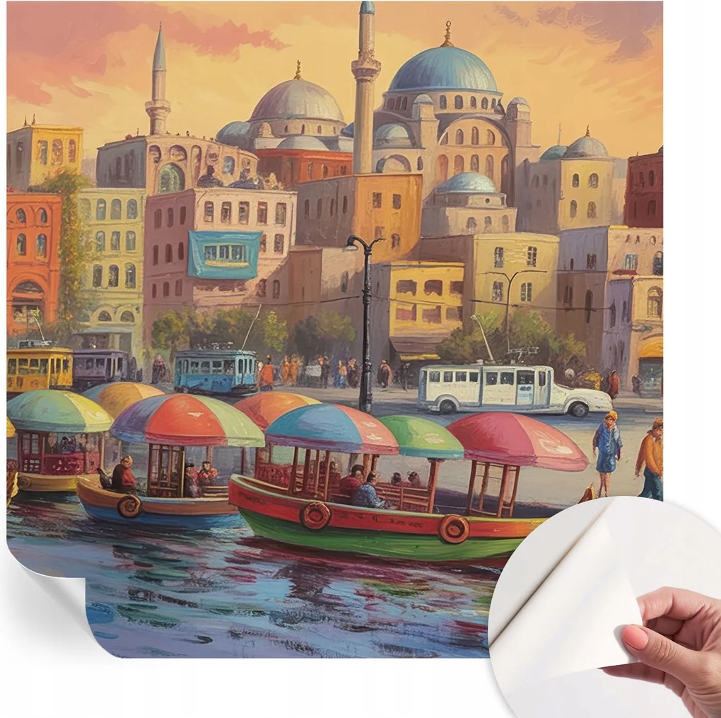 Modern öntapadós fotótapéta falra Városi tengerpart 250x250 cm