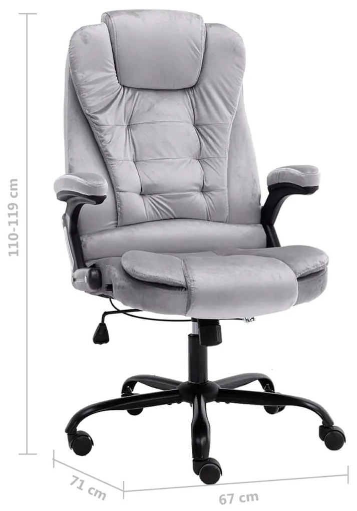 világosszürke bársony irodaszék