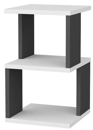 Éjjeliszekrény Carter - White, Anthracite