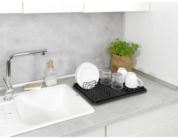 WENKO 54798100 - AMY edénycsepegtető 42,5x31,5 cm fekete