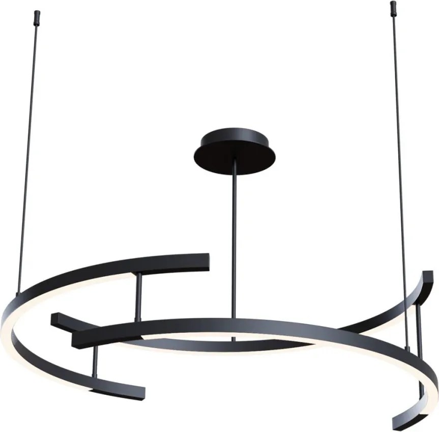 MAYTONI MOD054PL-L52B4K LINE Modern Led Függesztett Lámpa Fekete LED IP20