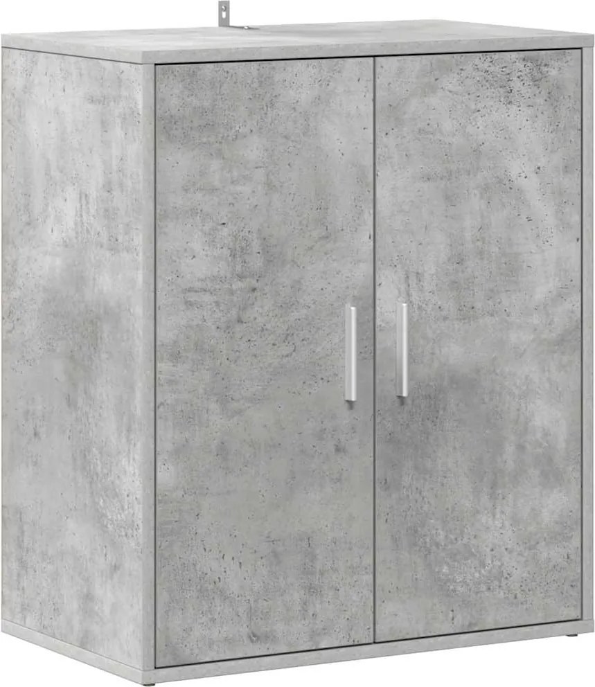vidaXL betonszürke szerelt fa cipősszekrény 60 x 35 x 70 cm