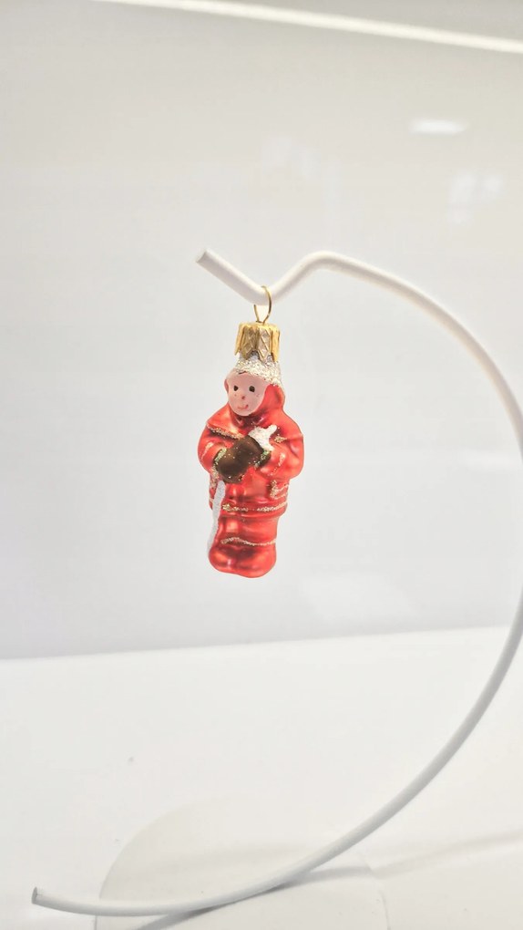 Karácsonyfa gömb üveg tűzoltó forma