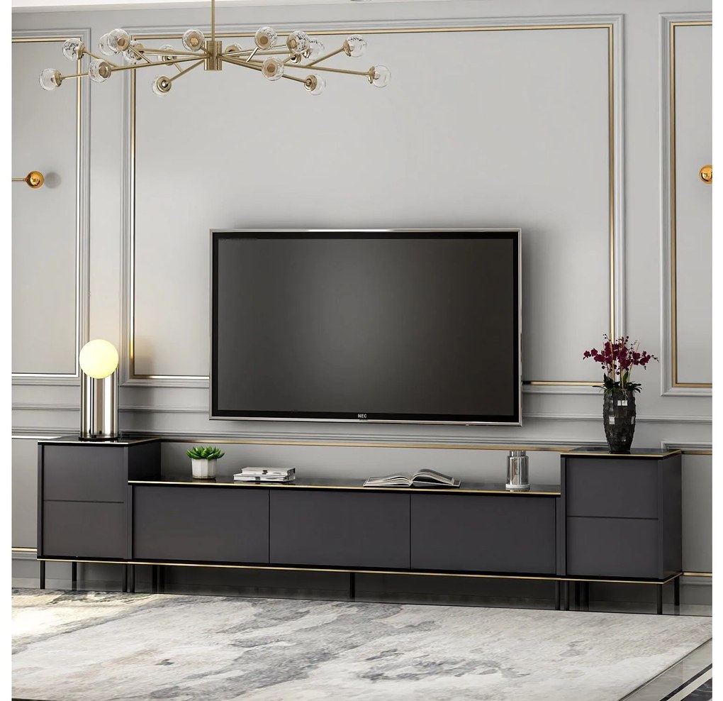 TV asztal/szekrény Mamene 3 (antracit) . 1095704
