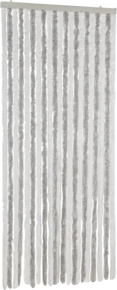 vidaXL világosszürke és fehér zsenília rovarfüggöny 90 x 220 cm