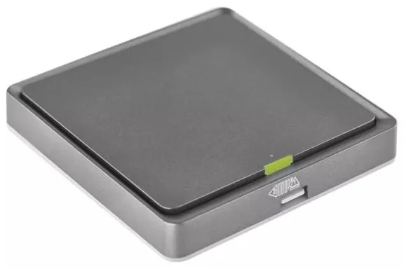 Kapcsoló 1 gombos GoSmart 1xCR2430 Tuya fekete