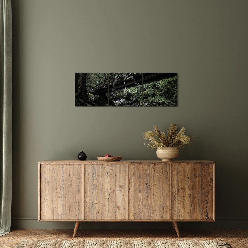 Fekete erdő képe (órával) (90x30 cm)