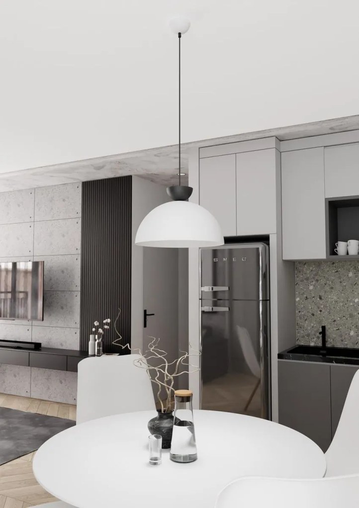 Emibig modern függeszték lunaro fehér fekete emi1475/1l