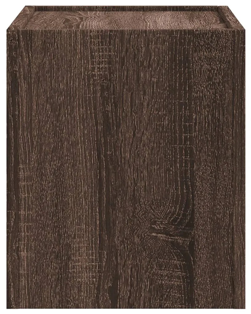 Barna tölgy színű falra szerelhető éjjeliszekrény 45x30x35 cm