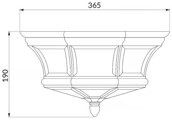 Quoizel QZ-NEWBURY-F-AC - NEWBURY kültéri mennyezeti lámpatest 3xE14/60W/230V IP44