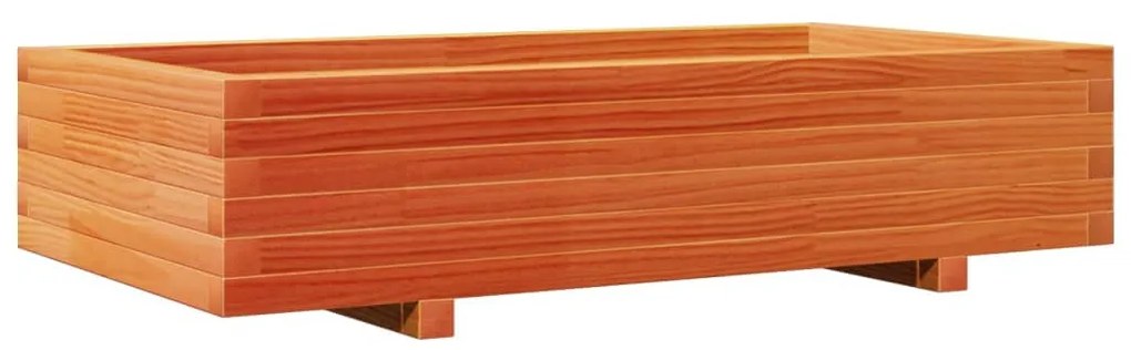 viaszbarna tömör fenyőfa kerti virágláda 110 x 60 x 26,5 cm