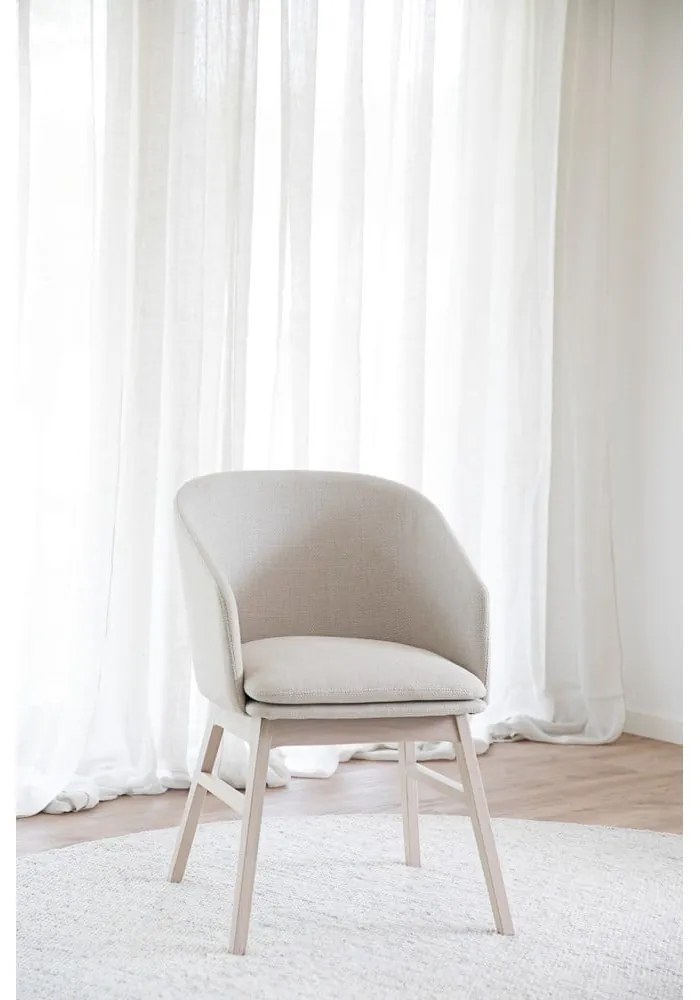 Bézs kárpitozott étkezőfotel szett 2 db-os Windham – Rowico