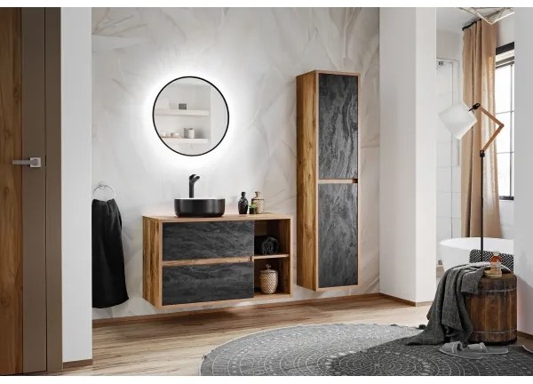 COMAD UM-6259 SIMPLE 8. - SIMPLE mosdó 36 cm, fehér/fekete, pultba szerelhető