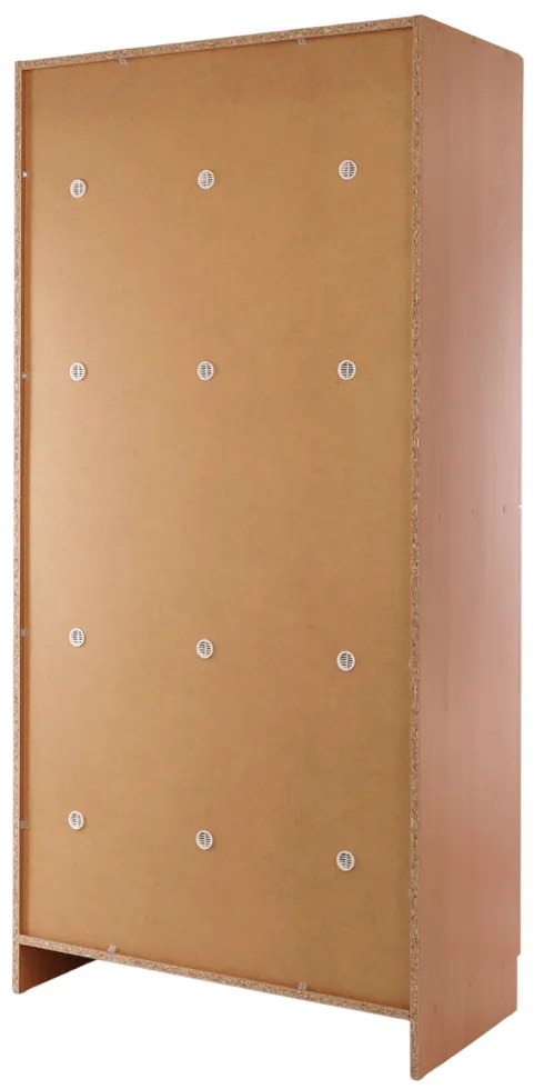 Visio fa szekrény - 6 doboz, 90 x 45 x 185 cm, hengeres zár, bükkfa
