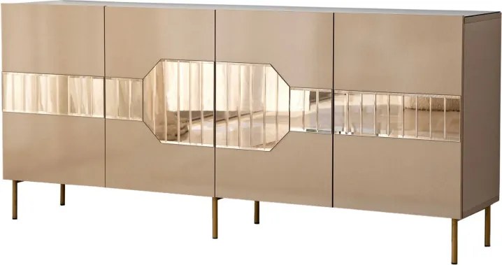 Milan komód, bronz-arany, 180 cm