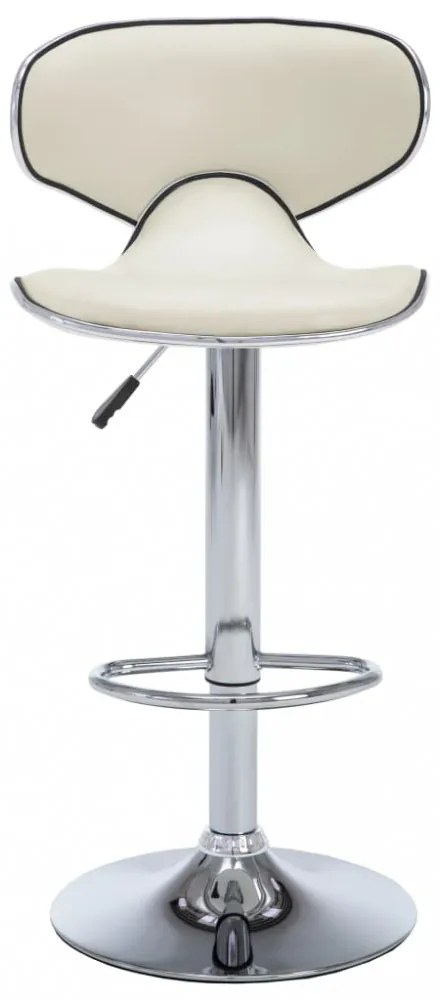 323647 Bar Stools 2 pcs Cream Faux Leather