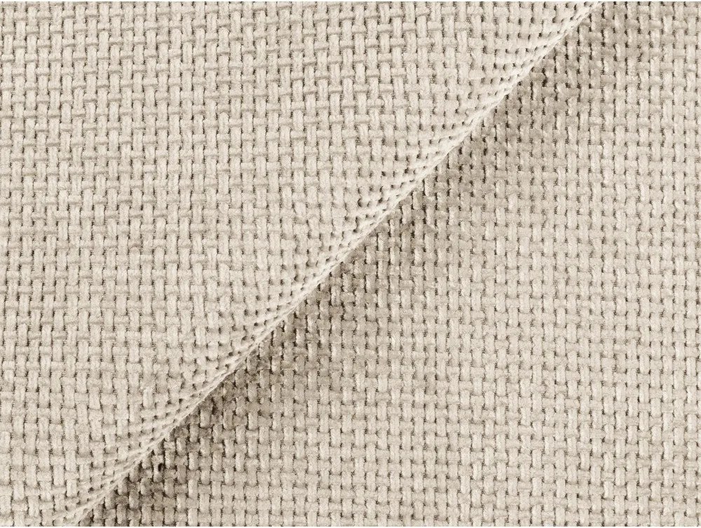 Krémszínű zsenília kinyitható-tárolóhelyes sarokkanapé (bal oldali-L alakú) Kona – Makamii