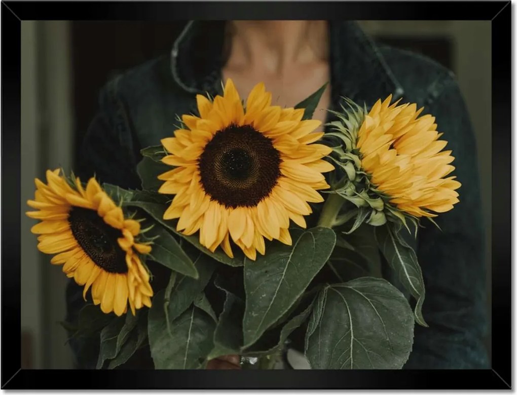 Poszterek keretben 40x30 Napraforgók Virágok
