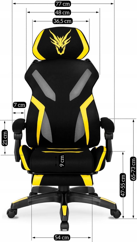 Gaming forgószék fekete/sárga színben. MAXIMO