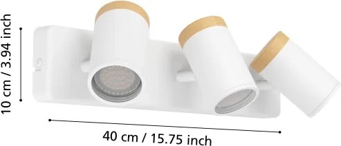 Eglo 300004 - Fürdőszobai spotlámpa CONSUMA 3xGU10/3W/230V IP44 fehér/bézs