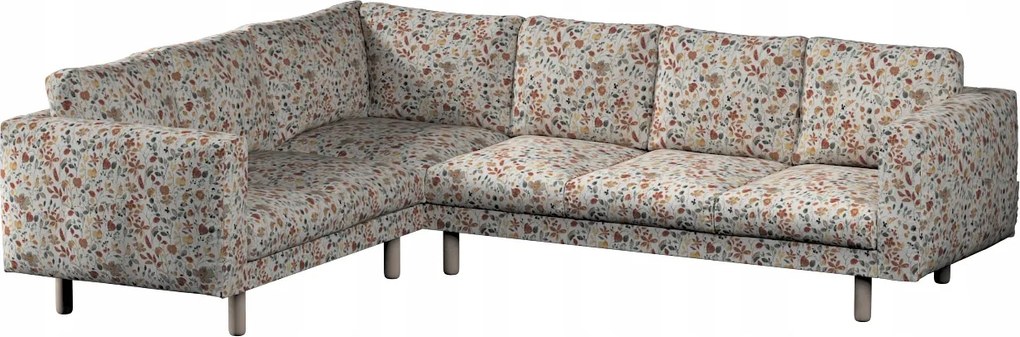 Norsborg 5 személyes sarokkanapé huzat Ikea narancssárga-zöld