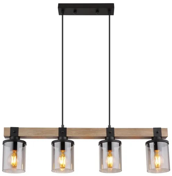 Globo 15555-4H - Csillár zsinóron LILA 4xE27/60W/230V