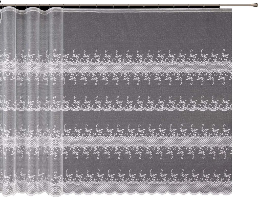 Mg Függöny jacquard 4559 Fehér 400X250cm Kész M Szalaggal