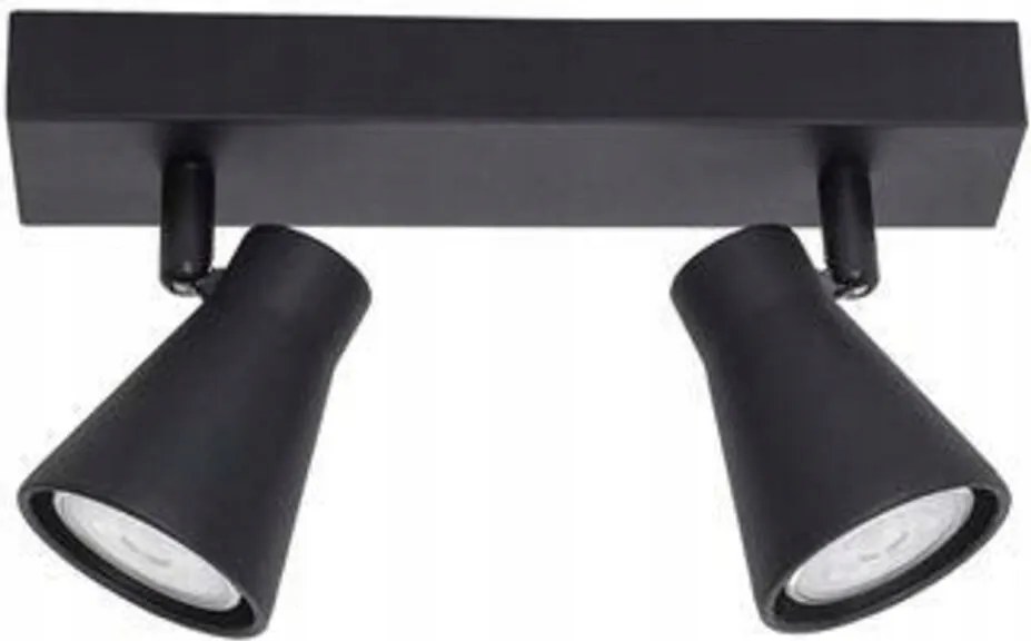 Nova Luce spotlámpa Dublin fekete fém GU10 2x10W 230V IP20 izzó nélkül