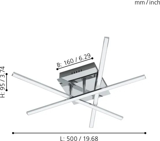 Eglo 55707 - LED mennyezeti lámpatest 3xLED/3,5W/230V