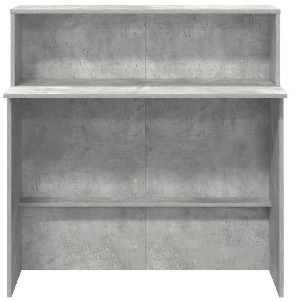 recepciós pult betonszürke 100x50x103,5 cm szerelt fa