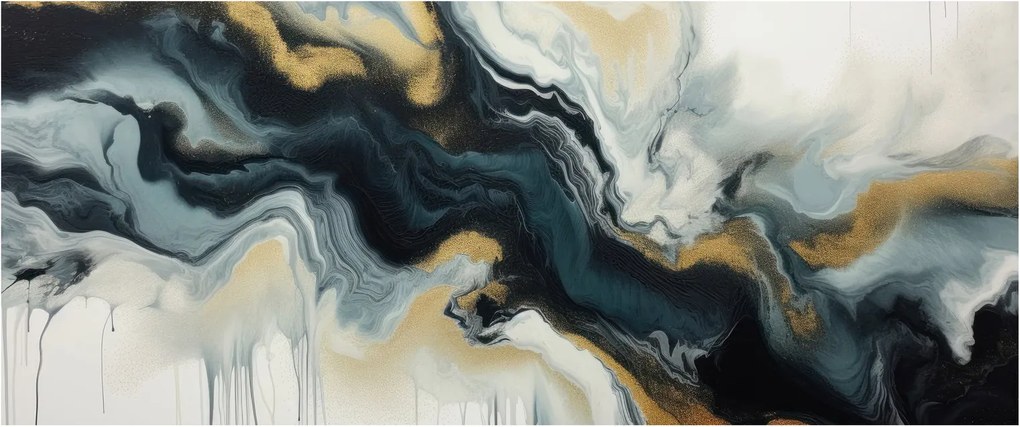 Kép - Márványozott rajz (120x50 cm)