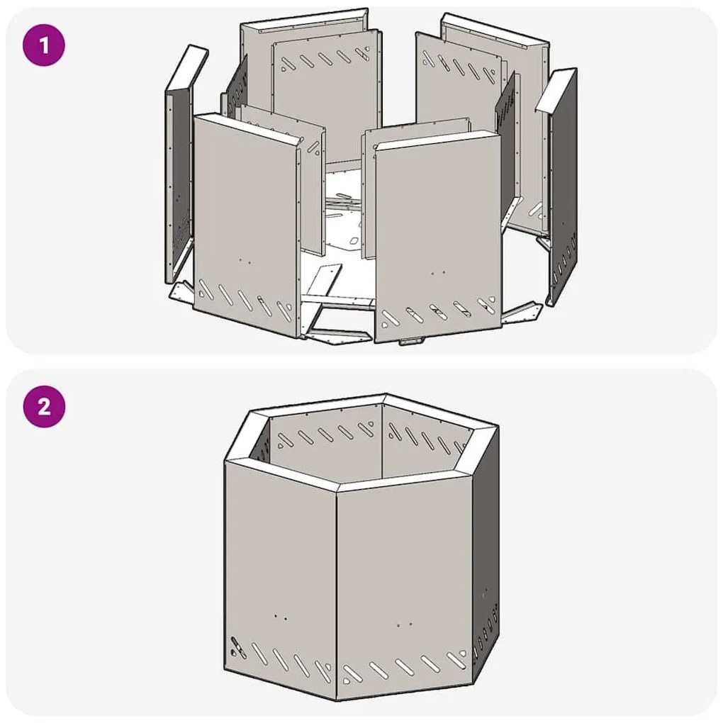 Tűzrakó Fekete 58 x 58 x 51 cm Acél