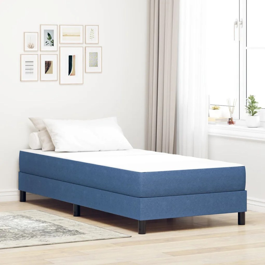 Ágy Matrac matracmal Kék 90 x 200 cm szövet