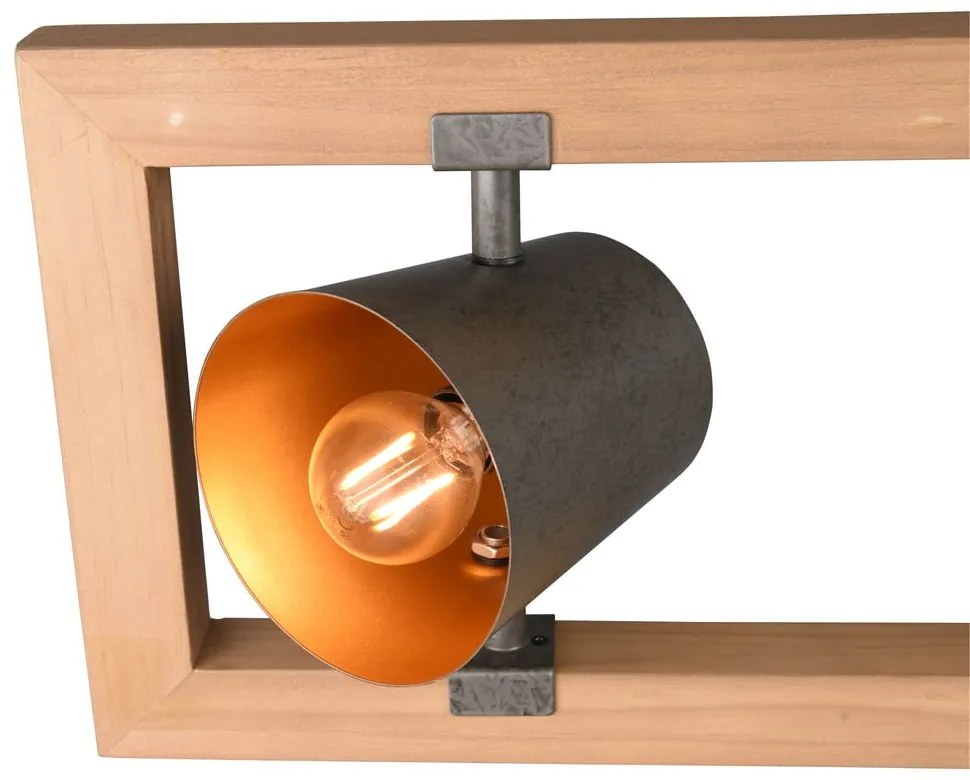 Szürke-natúr színű függőlámpa Bell – Trio