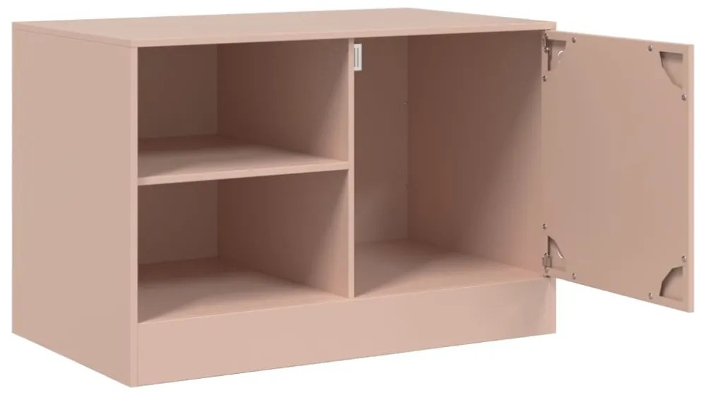 rózsaszín acél TV-szekrény 67 x 39 x 44 cm