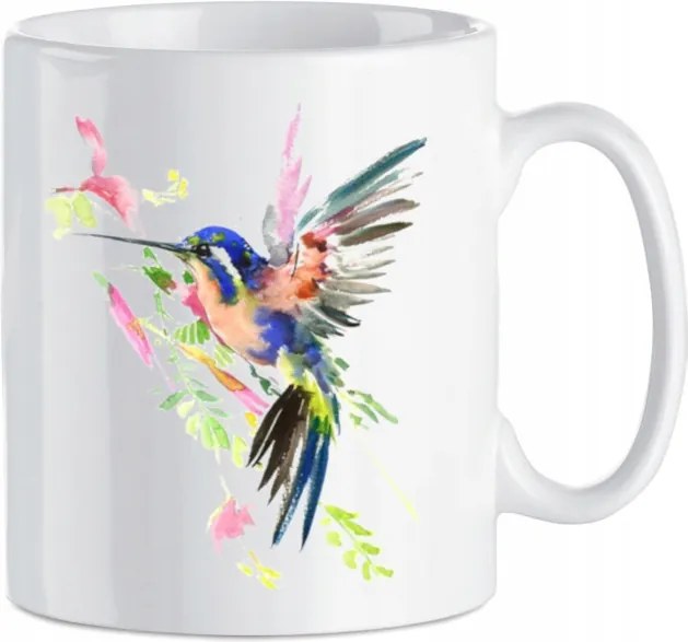 Bögre színes madár mintás Kanári kerámia 330 ml