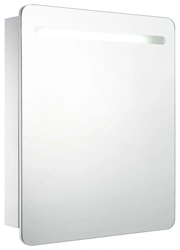 tükrös fürdőszobaszekrény LED világítással 68 x 9 x 80 cm
