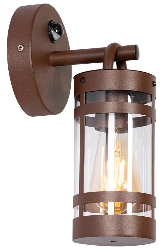 Kültéri fali lámpa rozsdabarna IP44 mozgásérzékelővel - Ruben