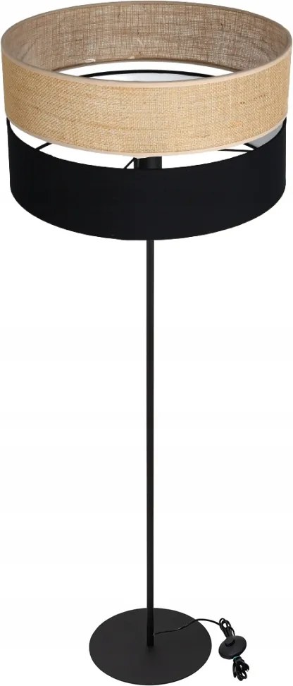 Fekete Juta Állólámpa 40CM Juta