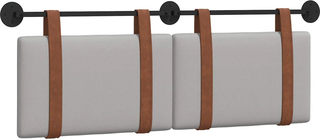 vidaXL Fali Fejtámla Falra szerelhető Felhőszürke 120 x 40 cm Faanyag