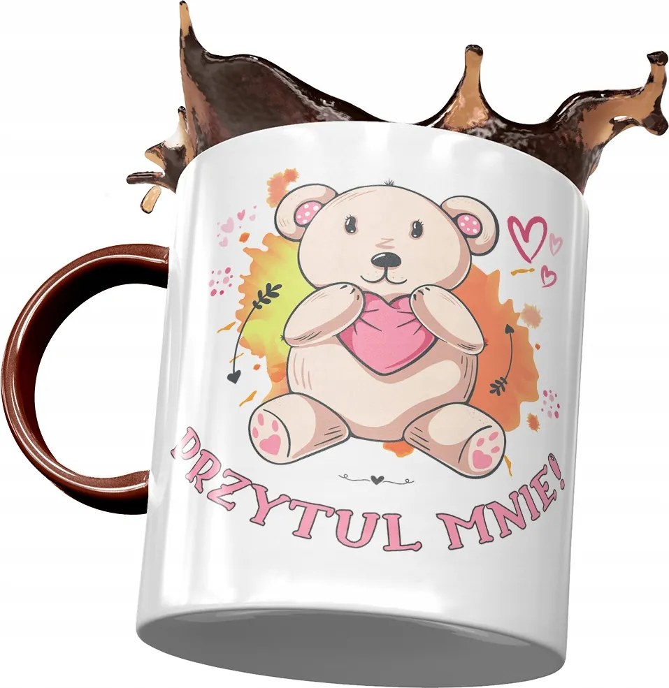 Bordó bögre macival Cuki mackó ajándék fényképes nyomtatással