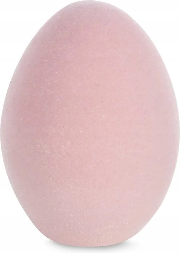Húsvéti tojás figura 7x7x10 cm, meszes bevonattal, rózsaszín